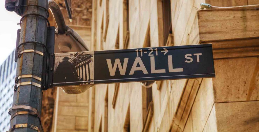 Wall Street sign on street post